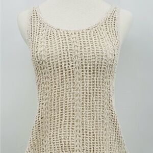 Hollister Light Cream Crochet Tank Top - XS